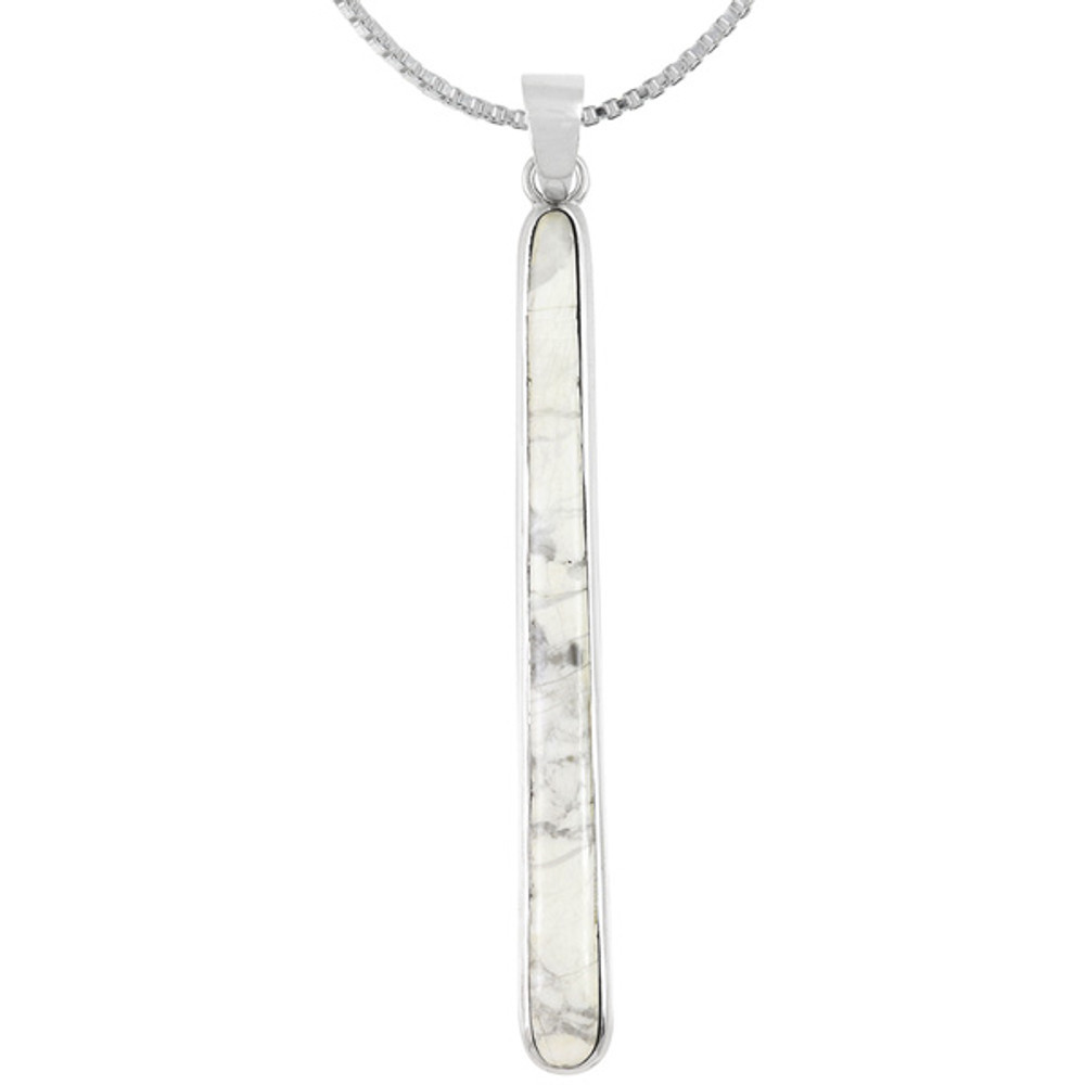 Howlite Pendant Sterling Silver P3324-C103 | TURQUOISE NETWORK