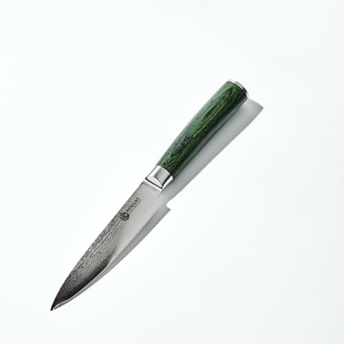 HexClad Utility Knife, 5-Inch Japanese Damascus Stainless Steel Blade, Pakkawood Handle | Amazon (US)