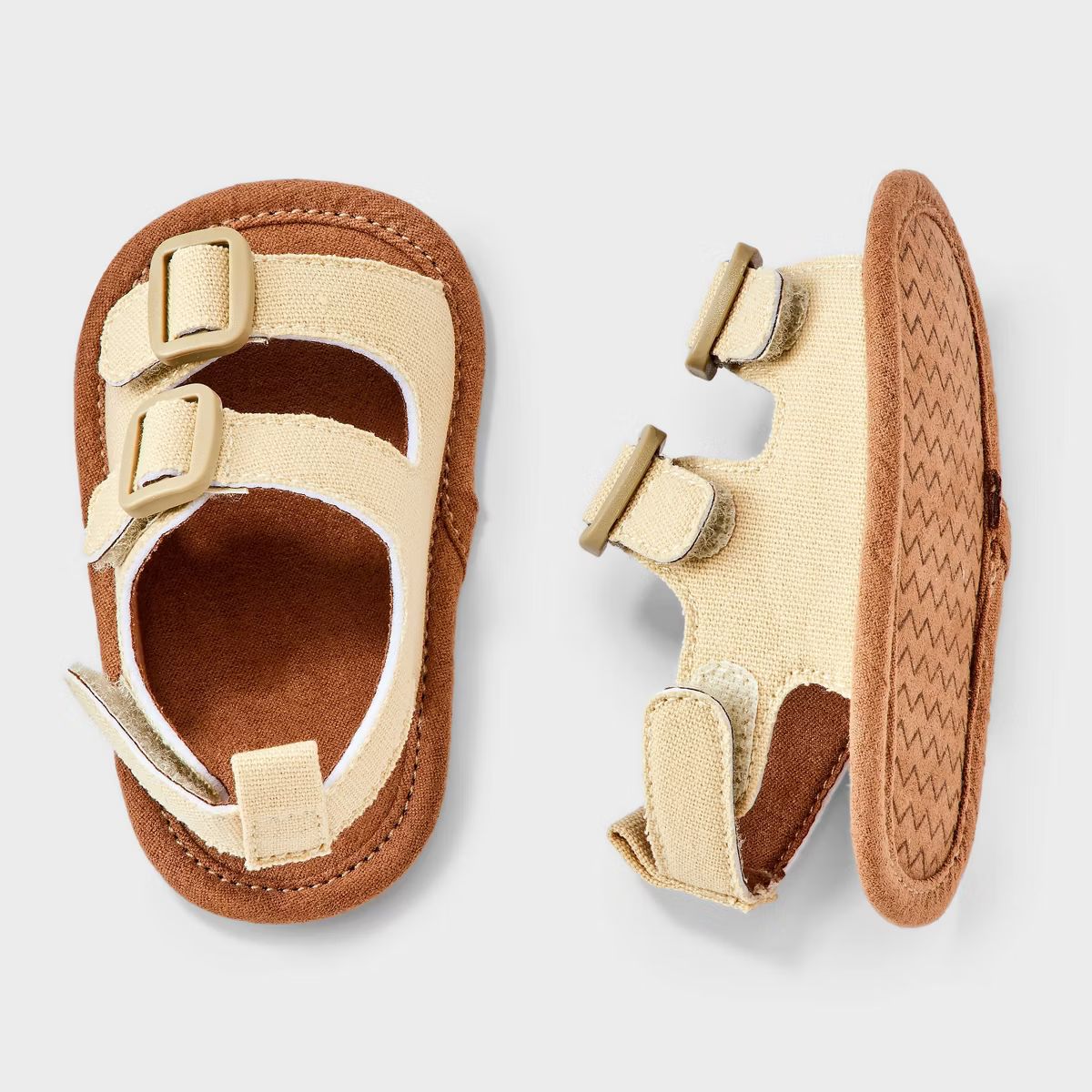 Baby Girls' Classic Buckle Fisherman Sandals - Cat & Jack™ Khaki | Target