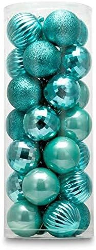 AUXO-FUN 1.57" 28ct shatterproof Christmas Ball Ornaments in 4 Classic finishes for Christmas Tre... | Amazon (US)