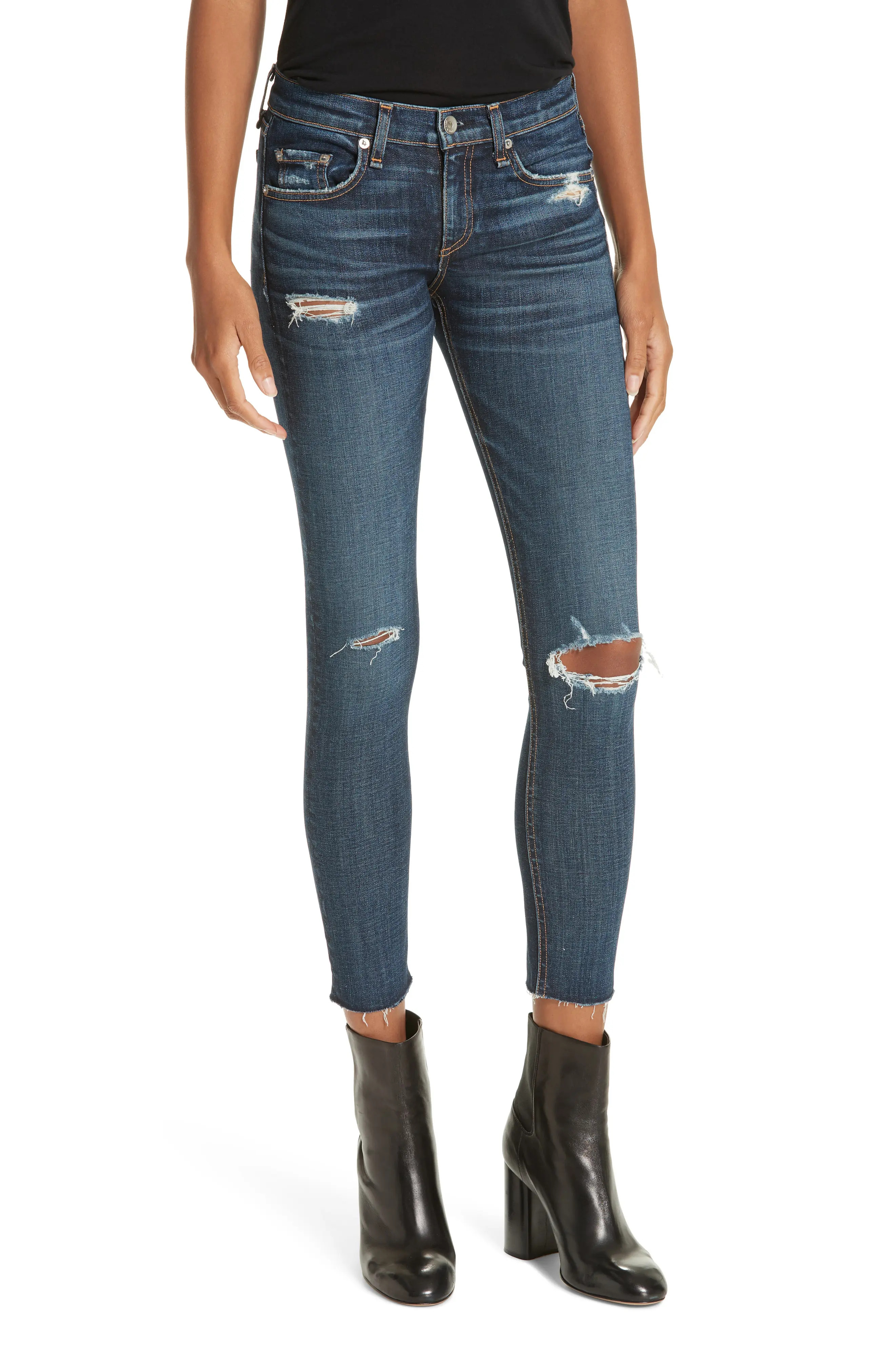 Women's Rag & Bone/jean Ripped Ankle Skinny Jeans | Nordstrom