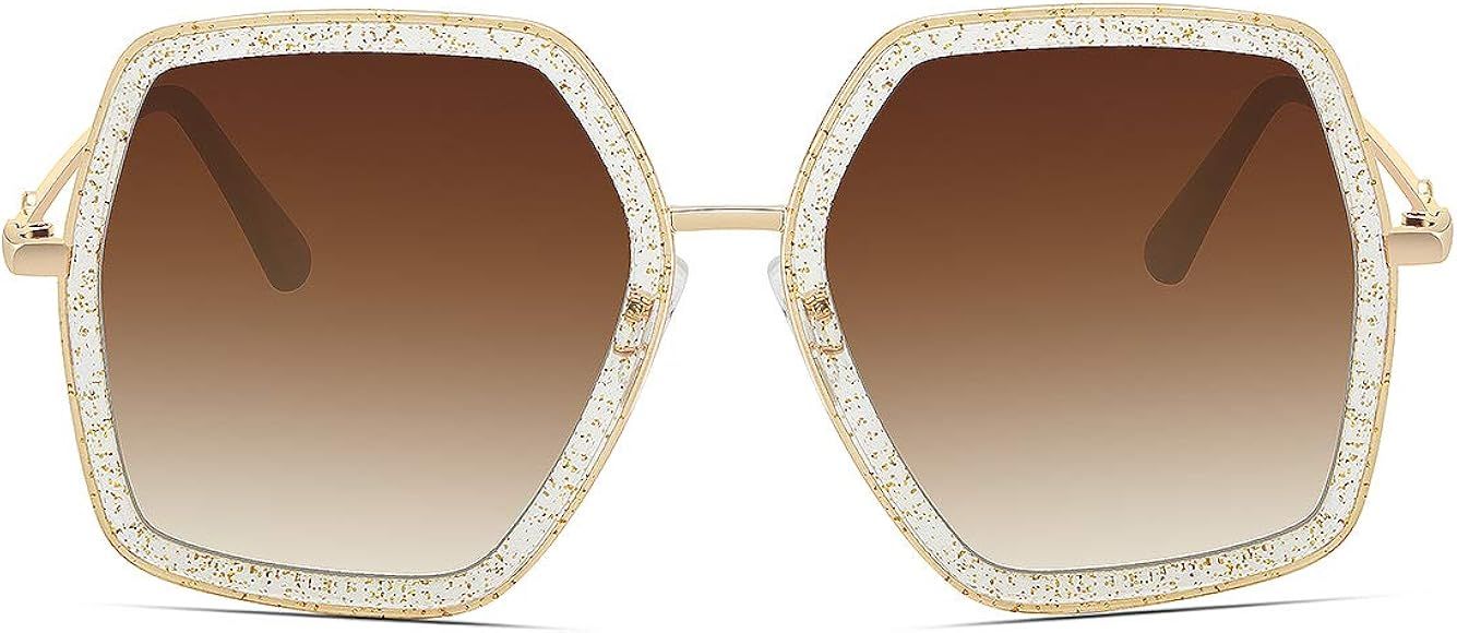 Oversized Big Fashion Sunglasses For Women Irregular Fashion Shades | Amazon (US)