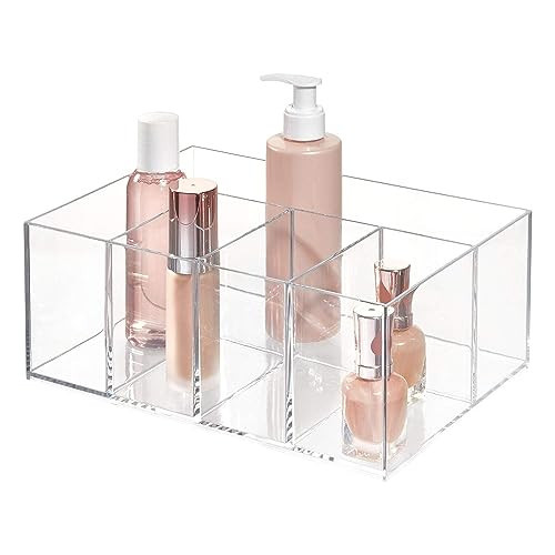 iDesign 5-Section Divided Vanity Organizer for Cosmetic Storage - Clear | Amazon (US)