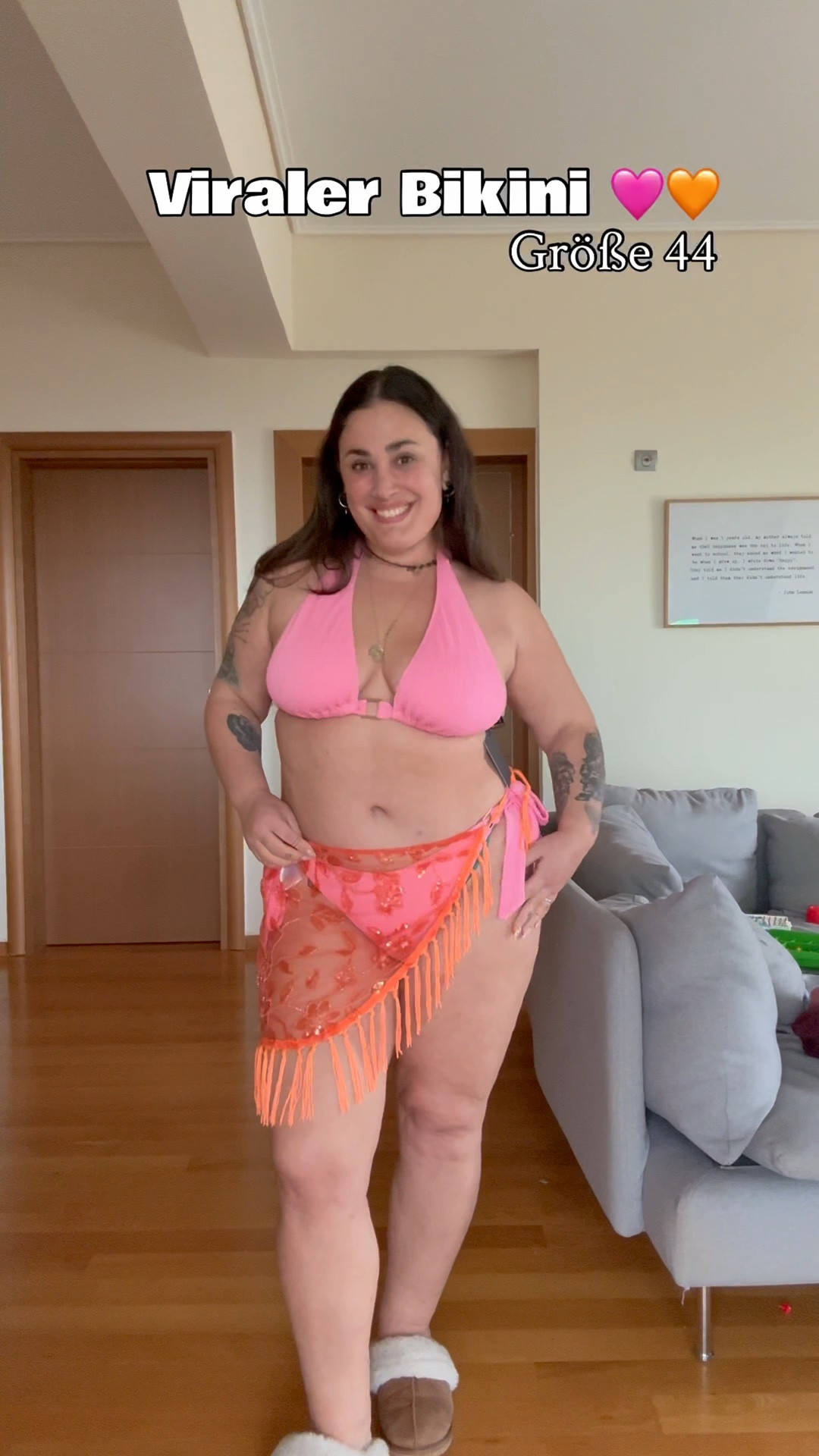 Pinker viraler Bikini mit wunderschönem Orangen Strandüberwurf in Größe 44🩷🧡

#LTKswimwear #LTKmidsize #LTKspring