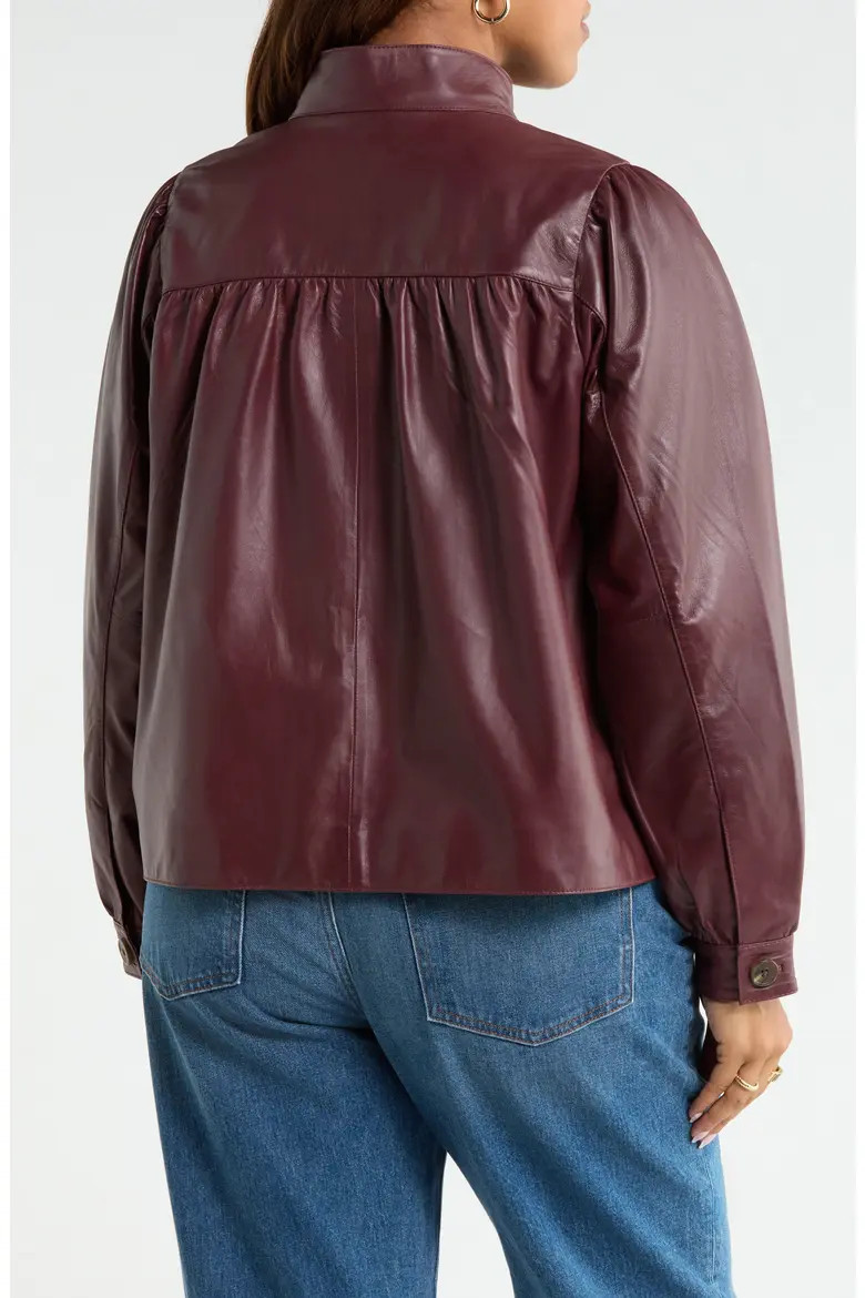 Leather Swing Jacket (Women) | Nordstrom | Nordstrom