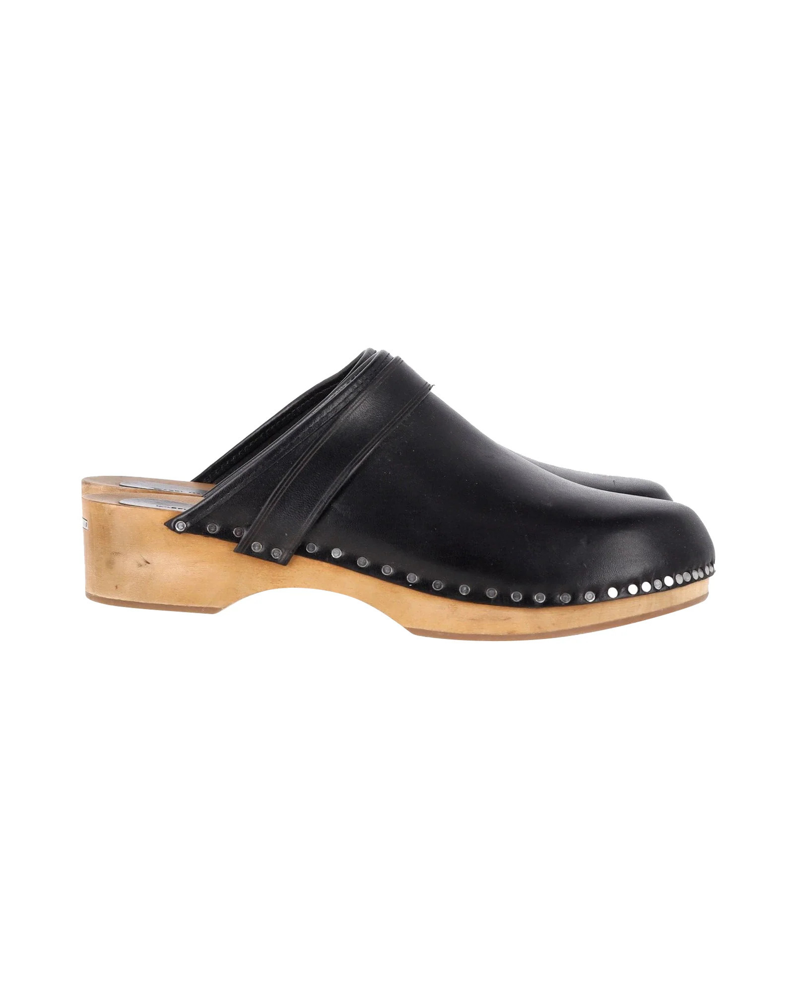 Isabel Marant Thalie Clogs in Black Leather | Shop Simon
