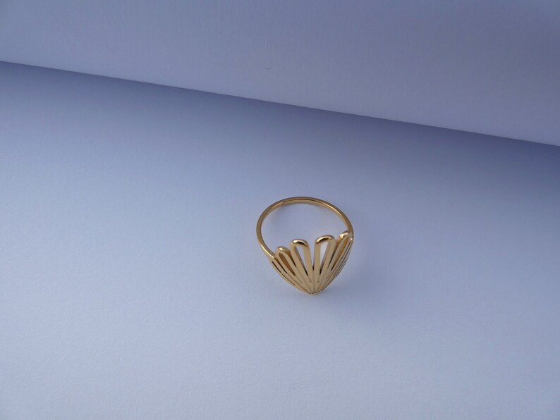Fan Ring 18k Gold Filled Ring Statement Ring Signet Ring - Etsy | Etsy (US)