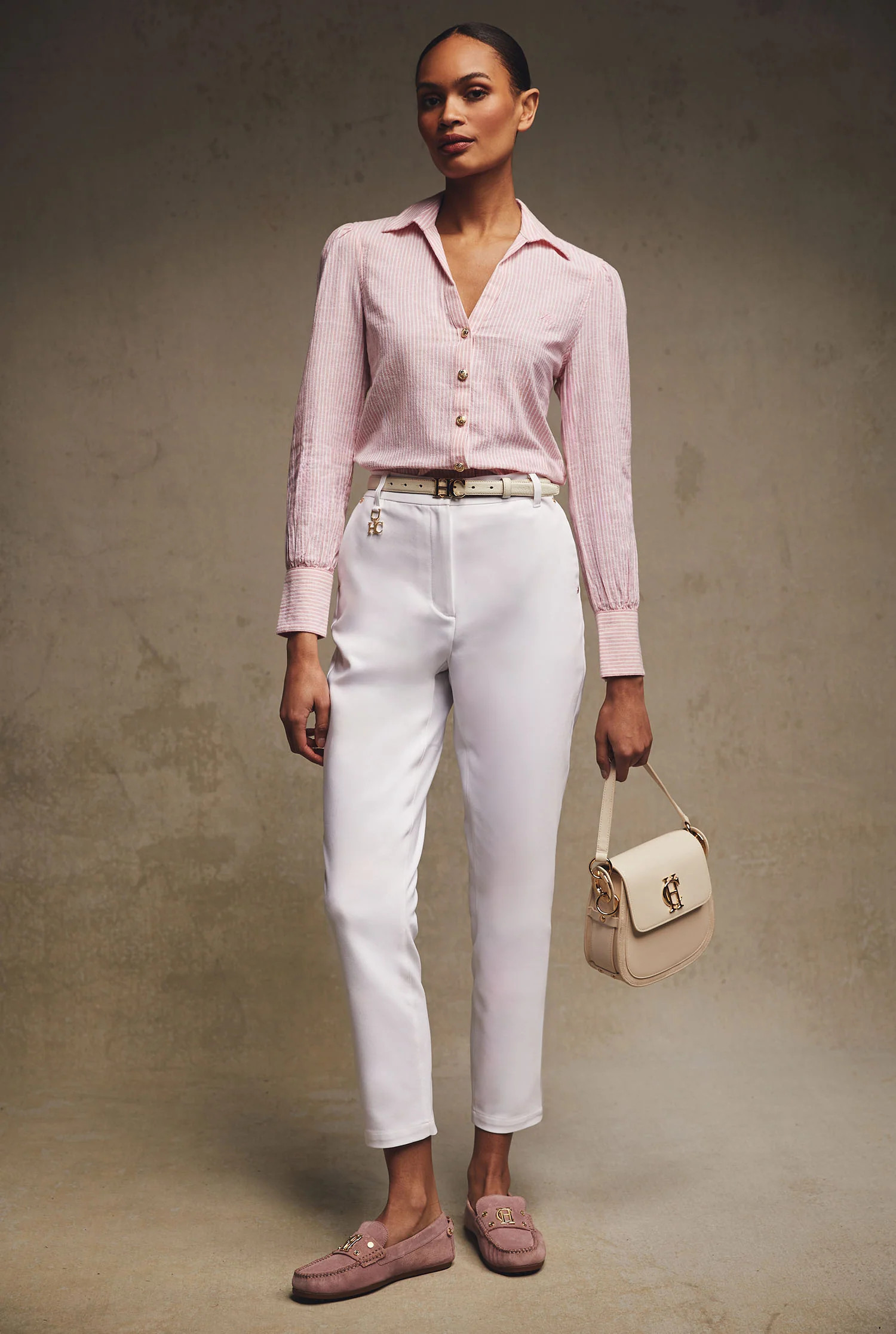 Bexley Cigarette Trouser (White) | Holland Cooper
