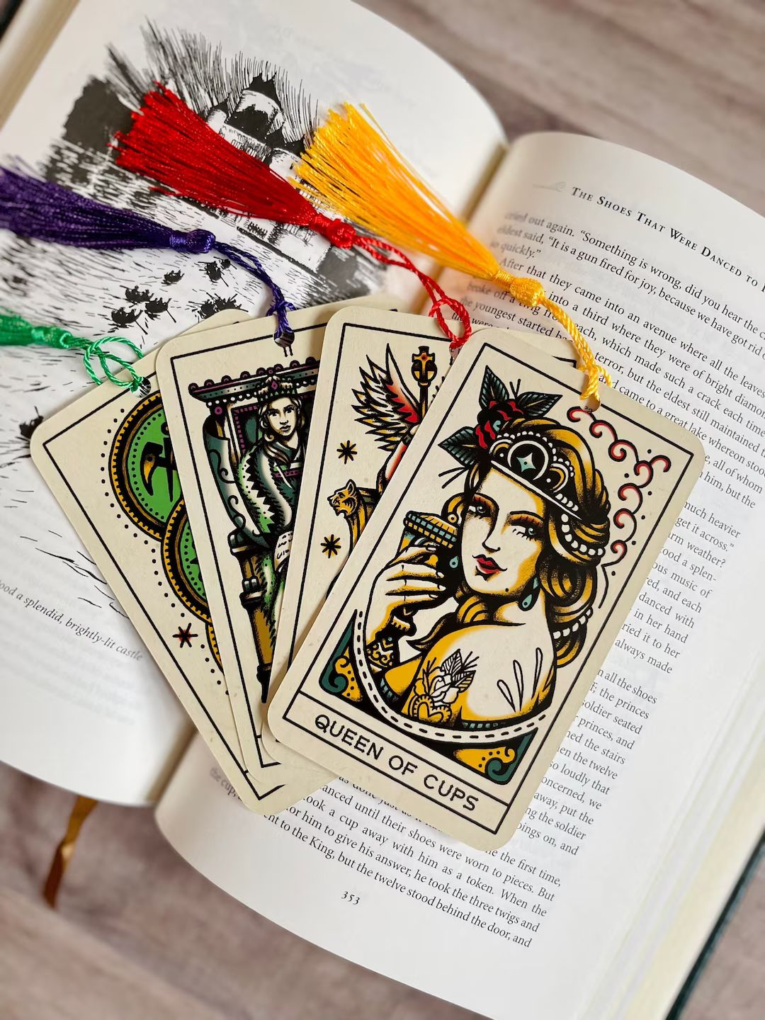 Intuitively Chosen Tarot Card Bookmark With Tassel and Mini - Etsy | Etsy (US)