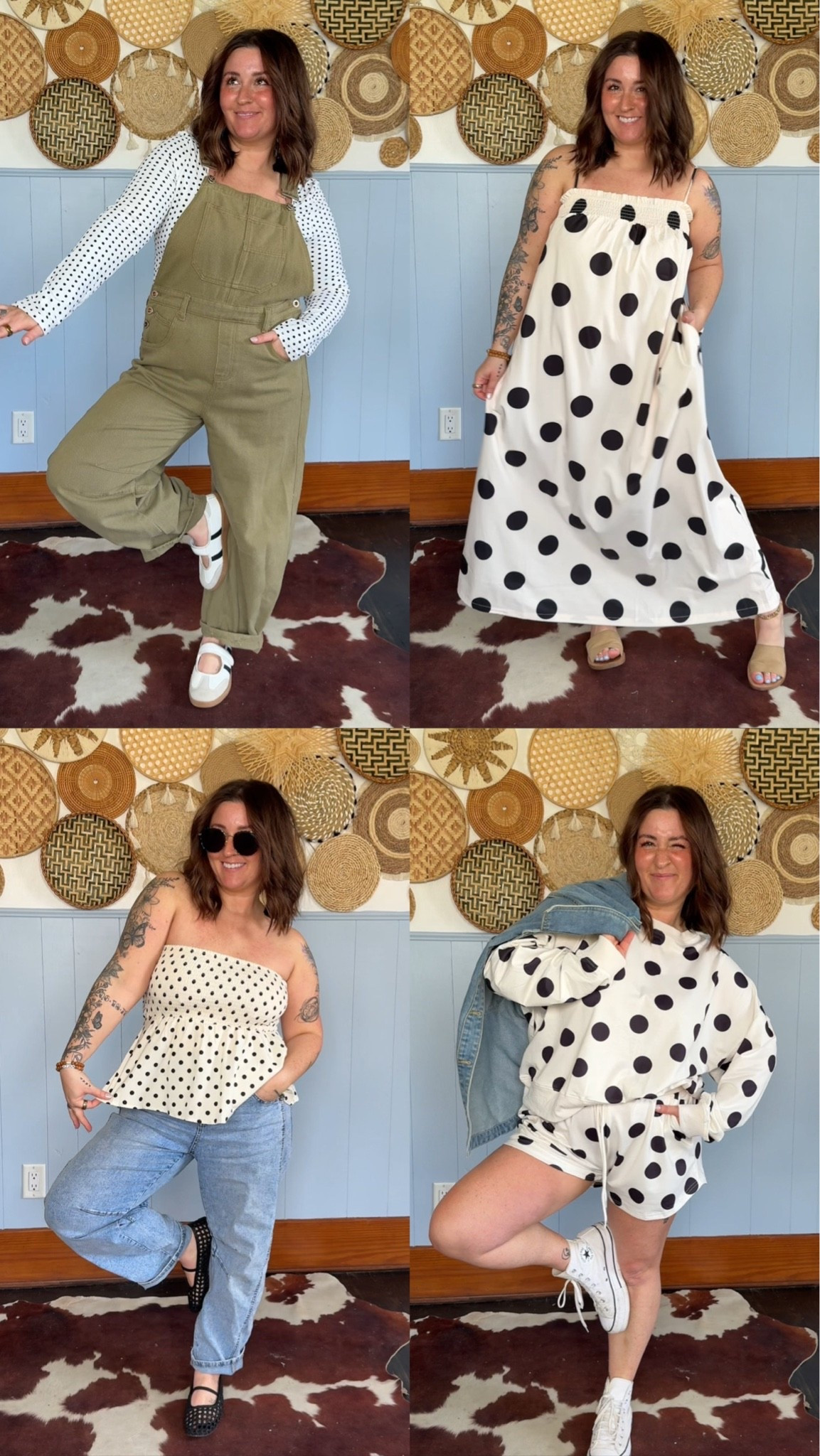 For my polka dot lovers! Love all these pieces to add into your closet for some fun pattern! Follow size charts, everything runs tts! I am 5'1 size 8/10 typically wearing mediums+larges!

#LTKMidsize #LTKBeauty #LTKootd