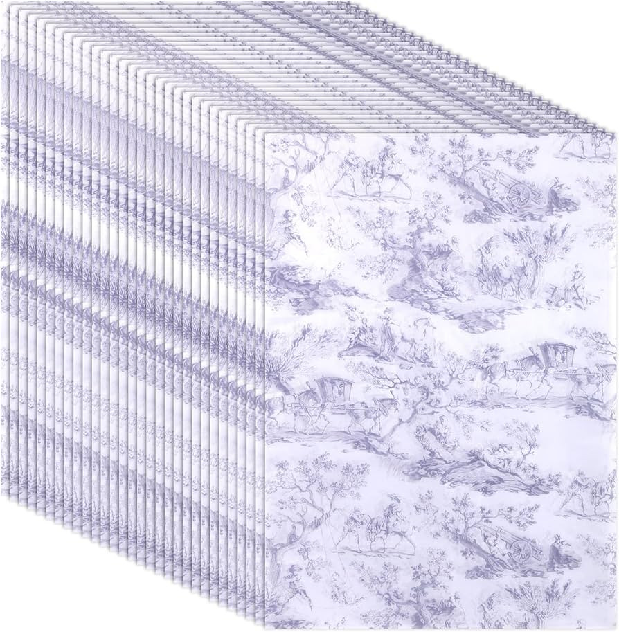 30 Sheets Tissue Paper, 20x14 Inches Gift Tissue Paper French Retro Print Wrapping Paper Elegant ... | Amazon (US)