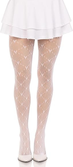 Leg Avenue Women's Love Struck Heart Net Tights | Amazon (UK)