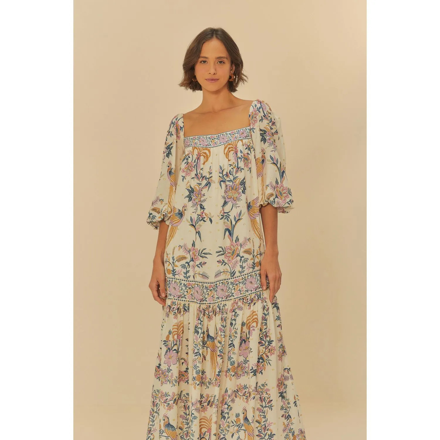 Vestido Estampado Delicadeza Boho | Farm Rio (BR)