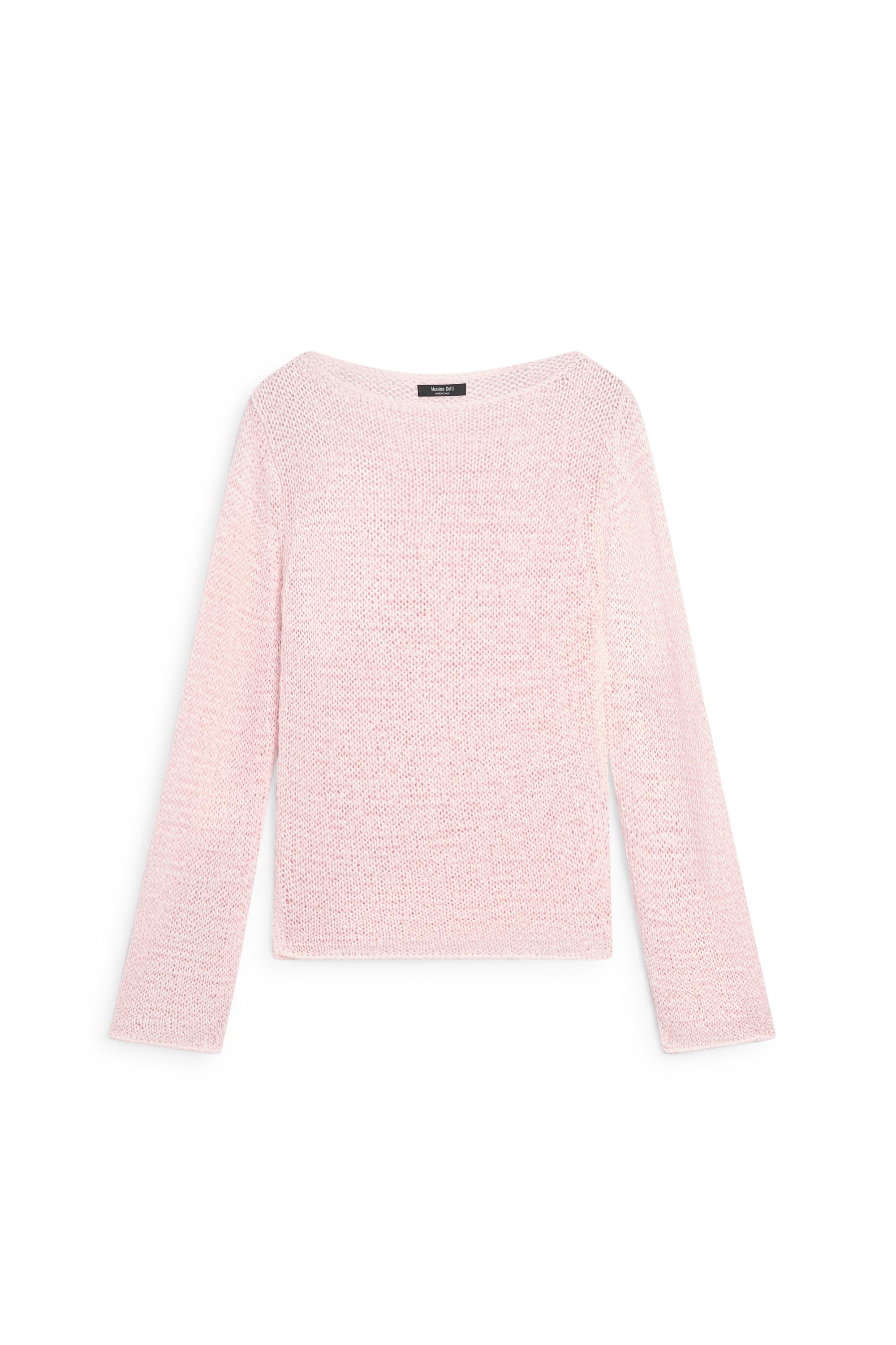 Boat neck knit sweater - PINK | Massimo Dutti UK
