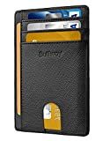 Buffway Slim Minimalist Front Pocket RFID Blocking Leather Wallets for Men Women | Amazon (US)