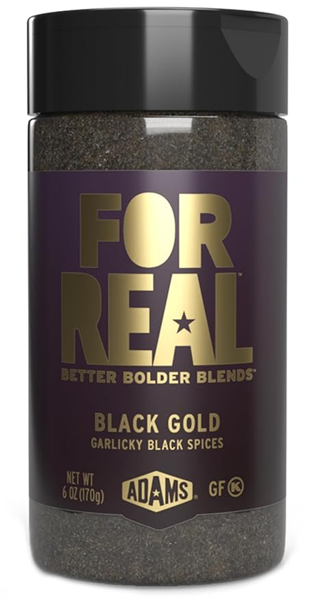 FOR REAL Black Gold Seasoning - Garlicky Black Garlic, Pepper & Black Salt Blend - Umami Flavor B... | Amazon (US)