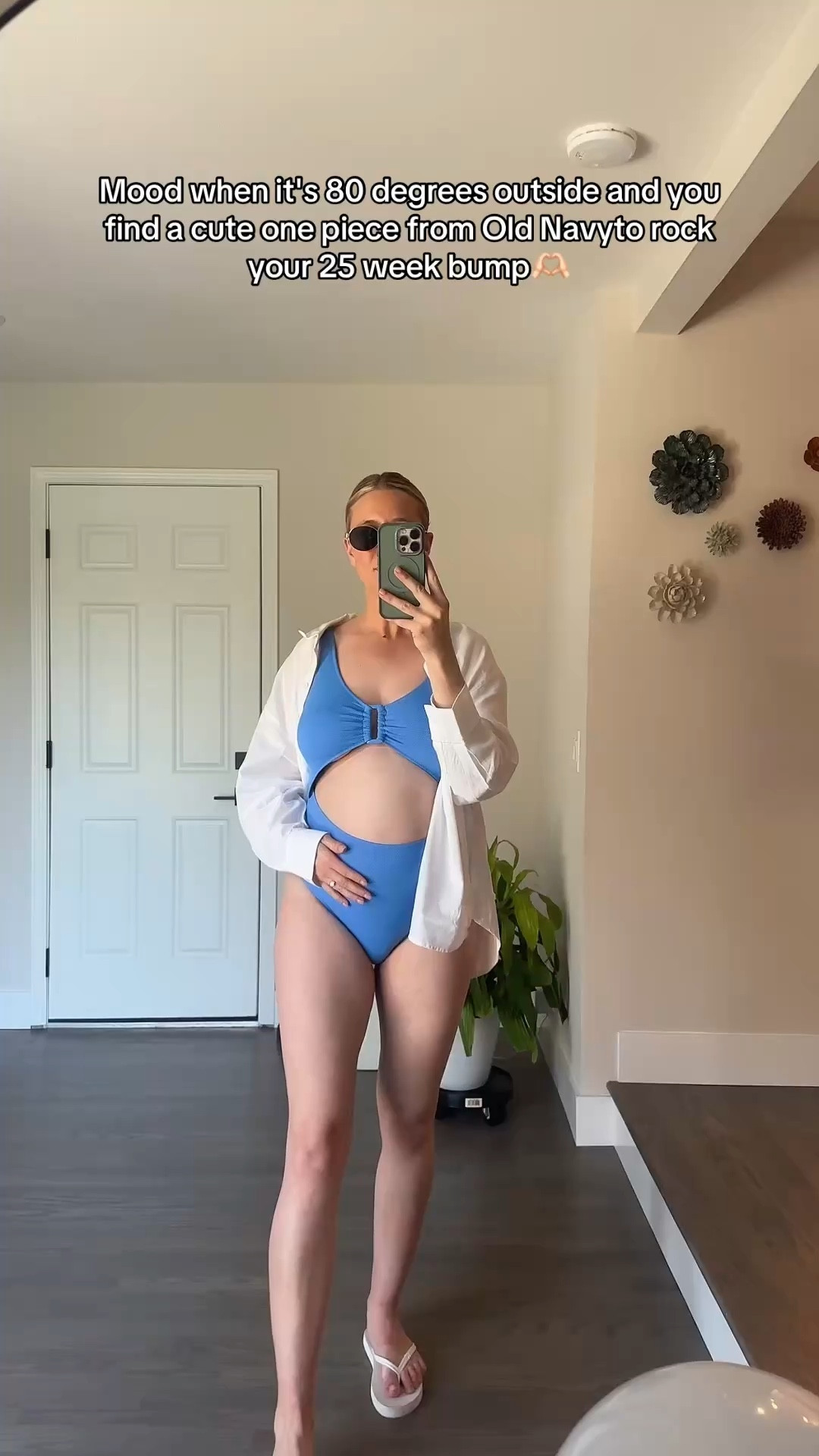 Soaking up the sun in this perfect bump friendly swimsuit💙☀️

#LTKootd #LTKBump #LTKSwim