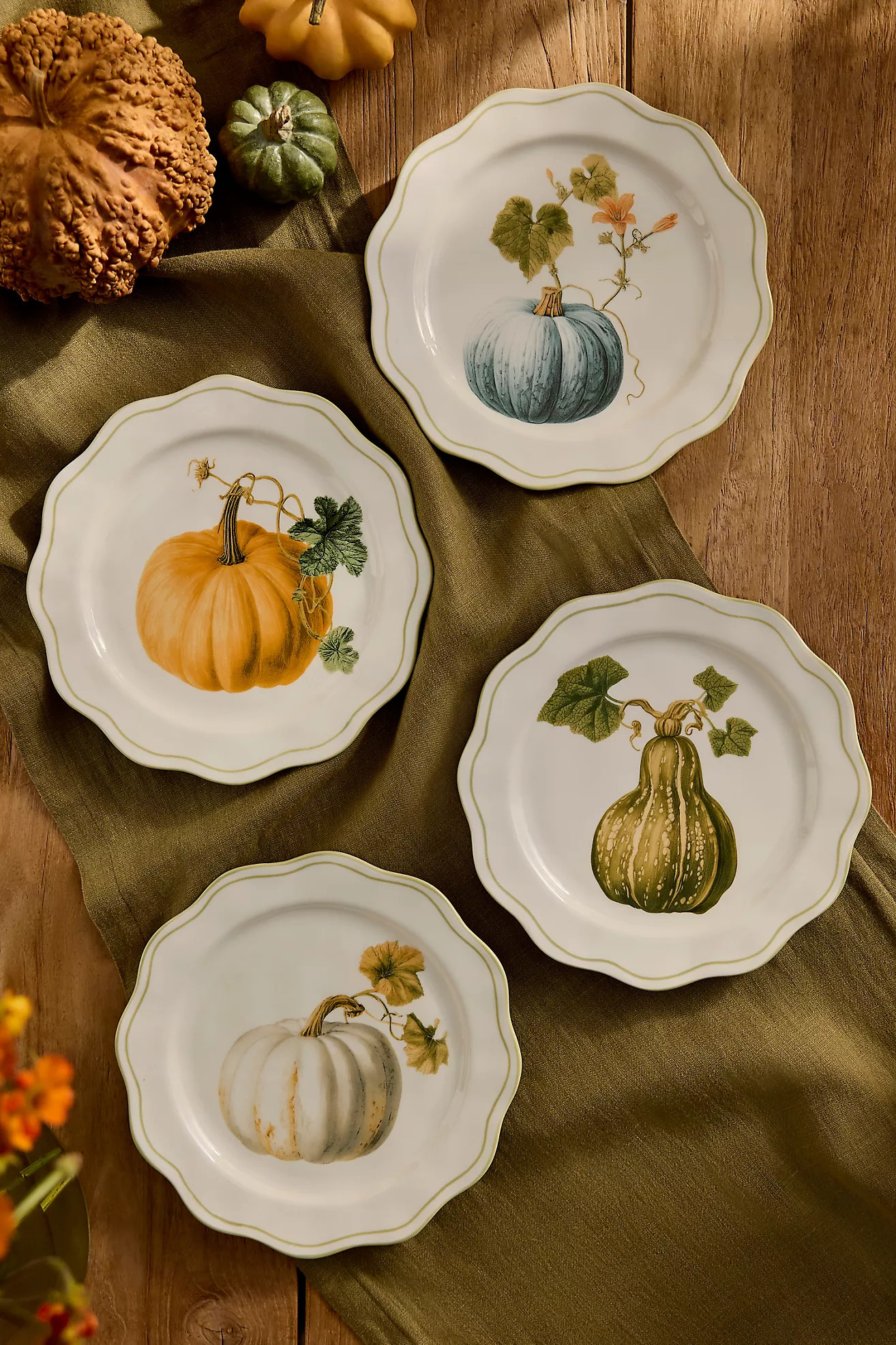 Heirloom Pumpkin Scalloped Stoneware Plate | Anthropologie (US)