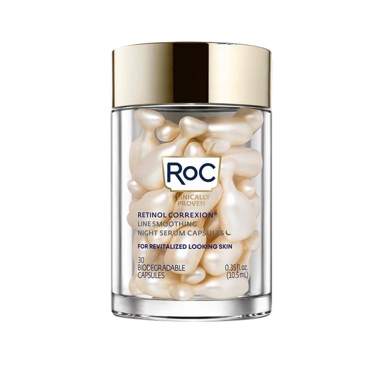 RoC Retinol Correxion Capsules, Anti-Aging Night Serum, Anti-Wrinkle Treatment, 30 ct | Walmart (US)