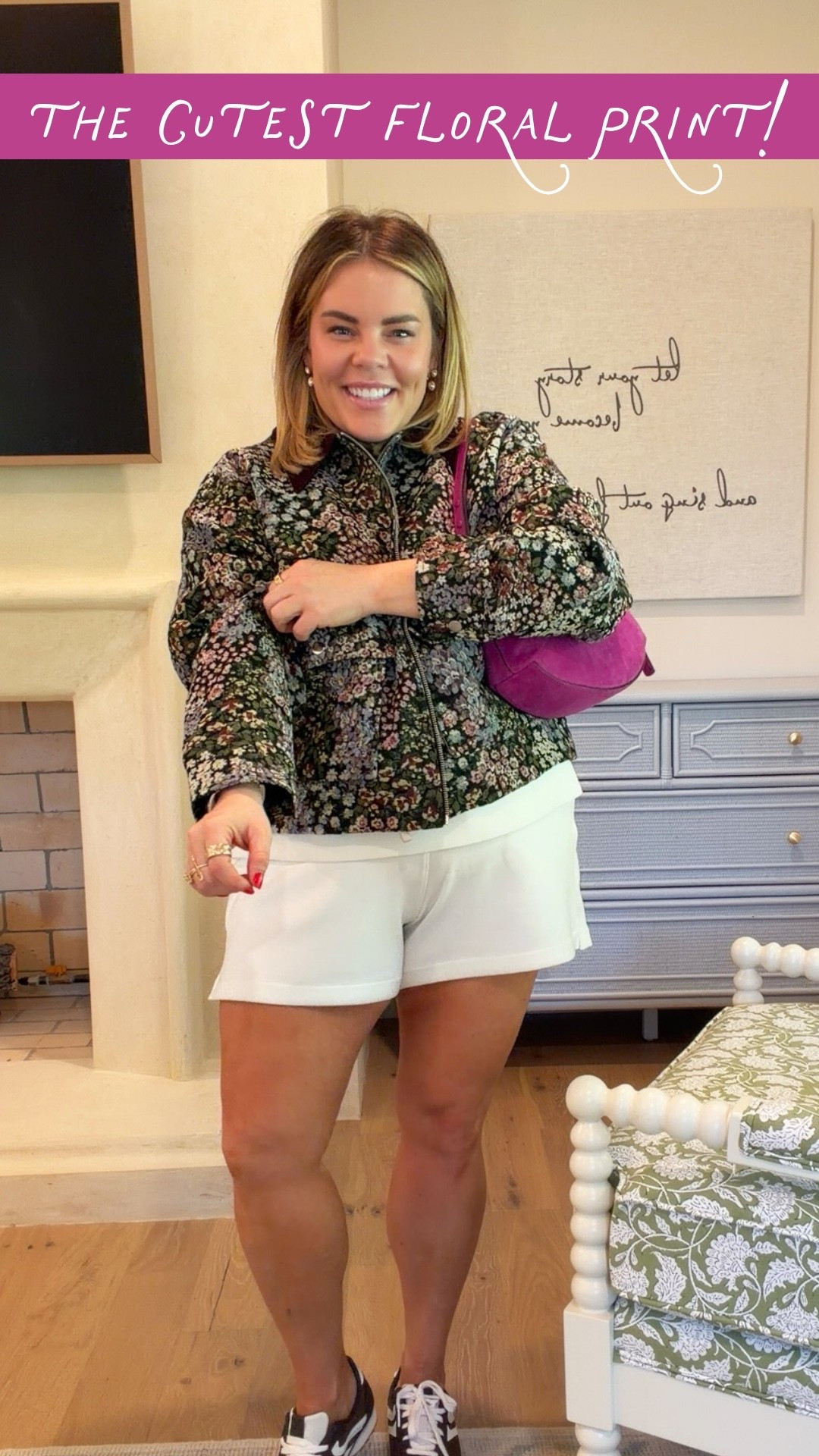 Can we talk about this floral jacket?! 🌸 I’m obsessed with the gorgeous print and all the pretty colors! Such a fun way to add personality to a simple outfit, whether you’re wearing denim, trousers, or even shorts on those warmer fall days.

#LTKGRWM #LTKOOTD #LTKSeasonal