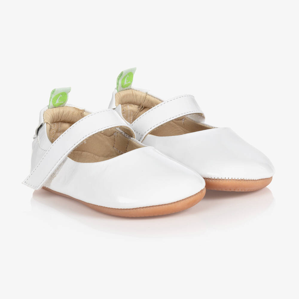 Baby Girls White Patent Pumps | Childrensalon