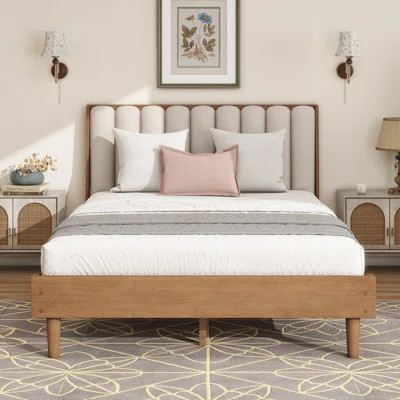 Wood Bed with Strengthened Bed Frame | Wayfair North America