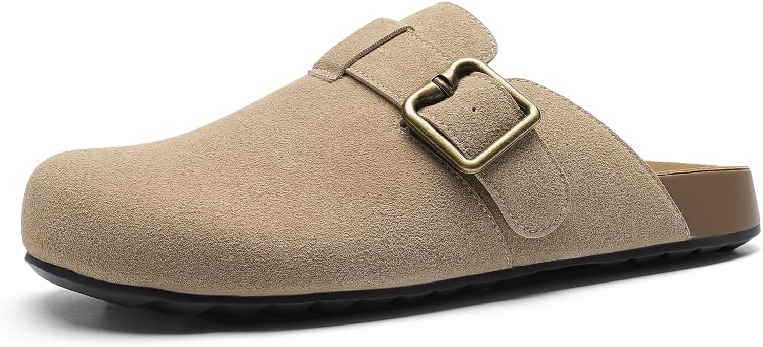 DREAM PAIRS Clogs for Women Suede Mules Wide Toe Shoes Wide Width Slip On Comfortable Clogs with ... | Amazon (US)