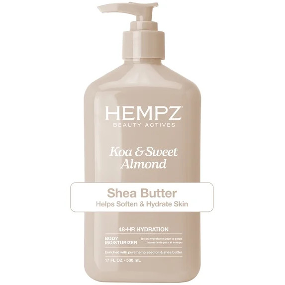 Hempz Beauty Actives Koa and Sweet Almond Herbal Body Moisturizer Lotion with Shea Butter for Dry... | Walmart (US)