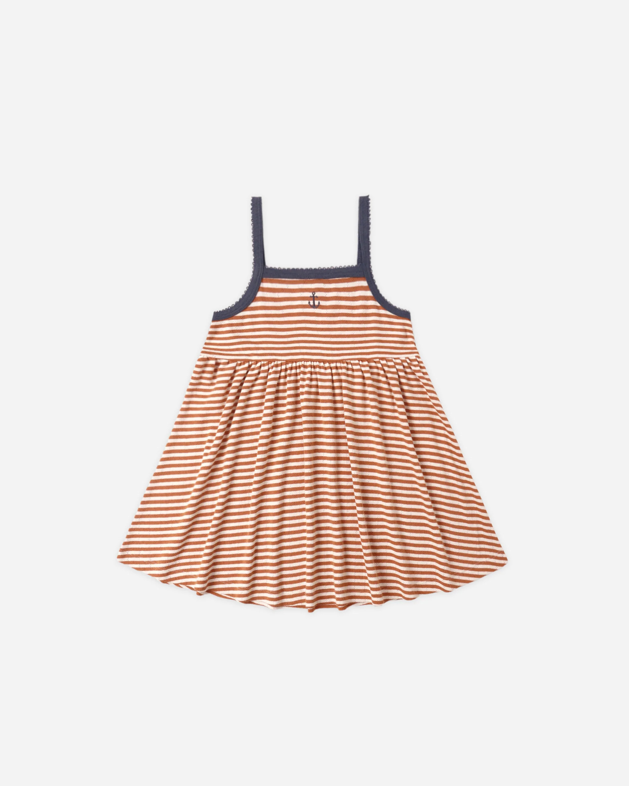 Lea Dress Poppy Stripe | Rylee + Cru
