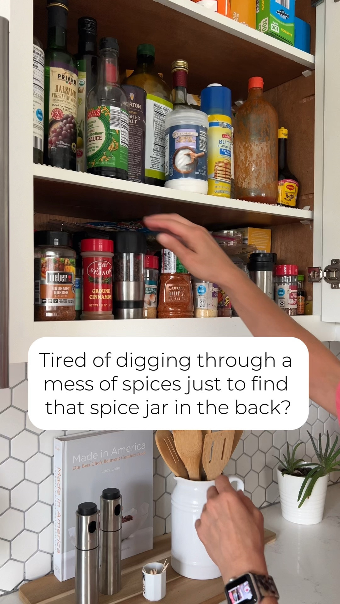 Believe me, this spice rack is a life changer! Now I can find the spice jar that I need easily and quickly thanks to the slide out and it doesn’t tilt when I pull it out and my kitchen cabinet is organized!

#LTKFindsUnder50 #LTKVideo #LTKHome