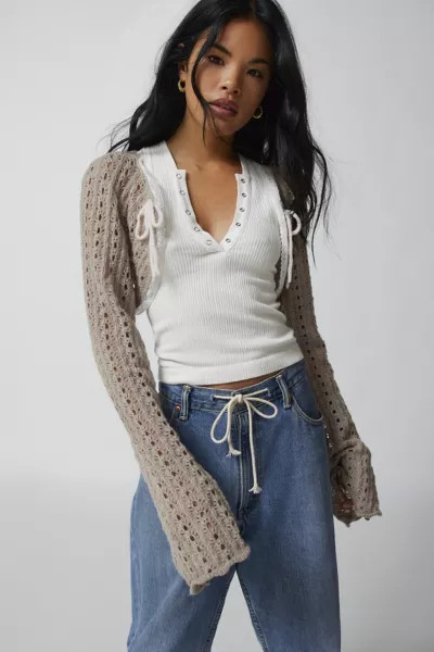 Bow Crochet Shrug Cardigan | Urban Outfitters (US and RoW)