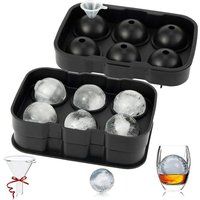 Bearsu - 2 Round Silicone Ice Cube Trays, Spherical Ice Cube Molds with Flavorless Lid, Stackable an | ManoMano UK
