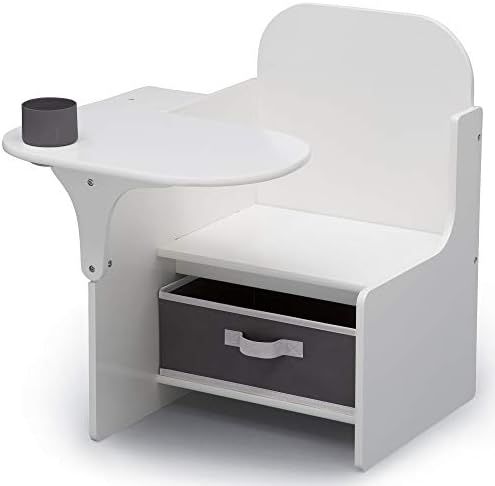 Delta Children MySize Chair Desk with Storage Bin, Bianca White | Amazon (US)