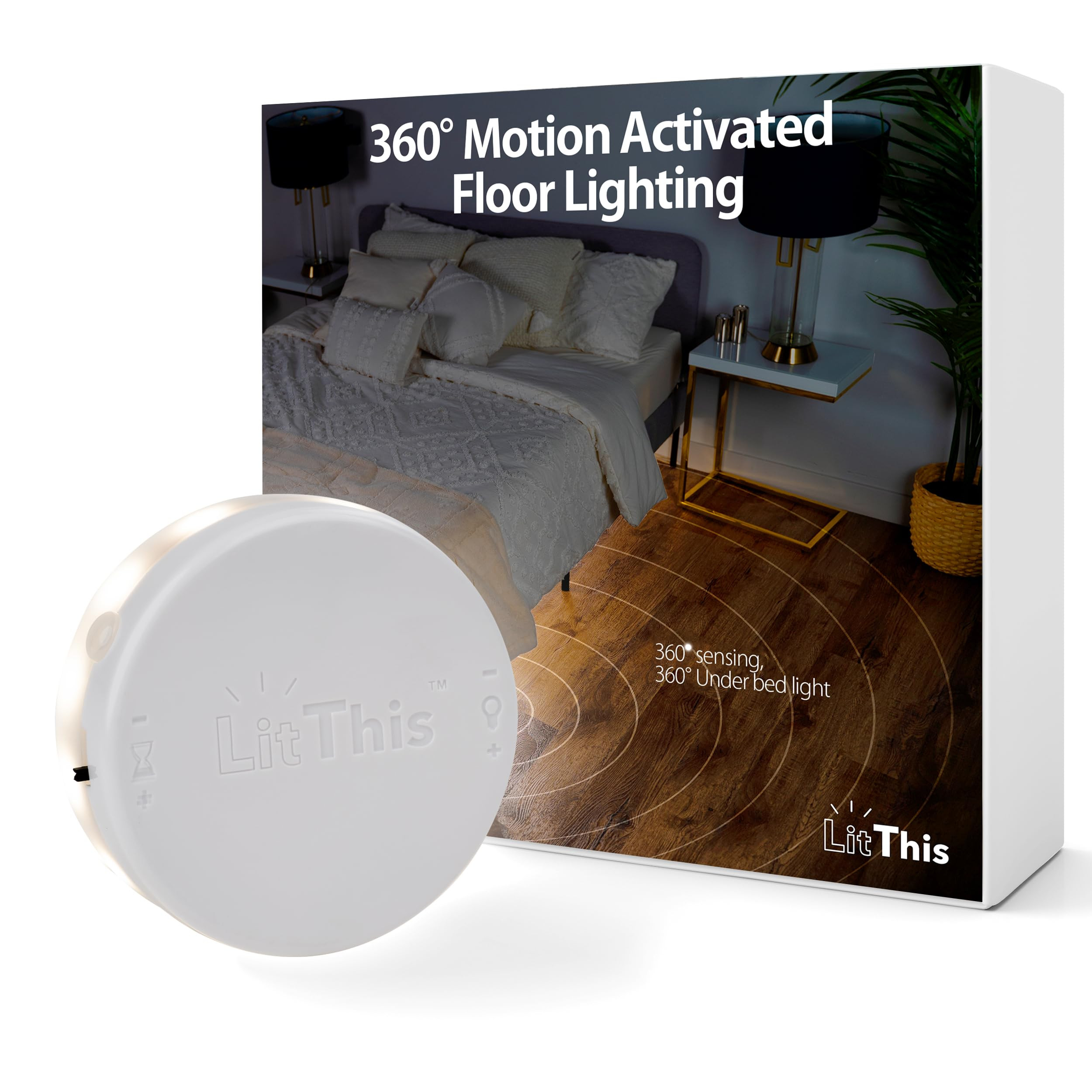 Under Bed Lights Motion Sensor Patented 360° Motion Activated Night Light for Under Bed Light. ... | Amazon (US)