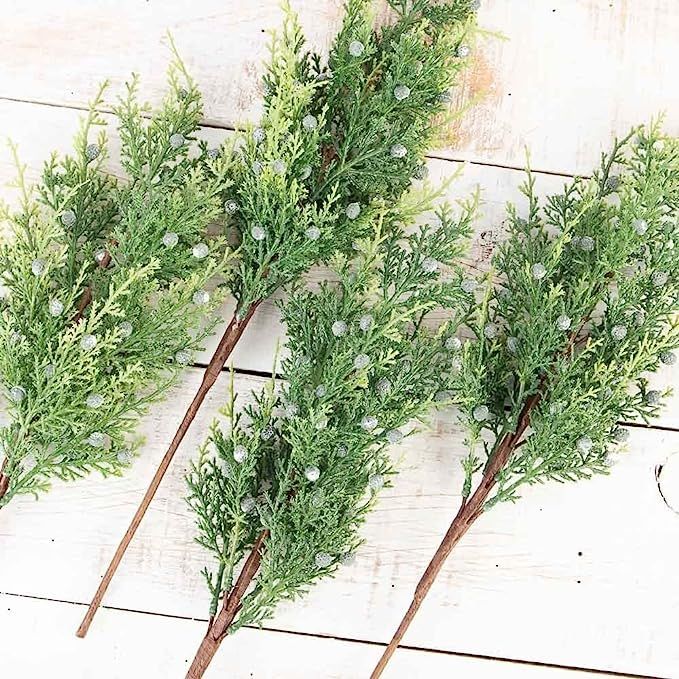 Factory Direct Craft Set of 4 Artificial Juniper Cedar Sprays with Berries for Christmas and Wint... | Amazon (US)