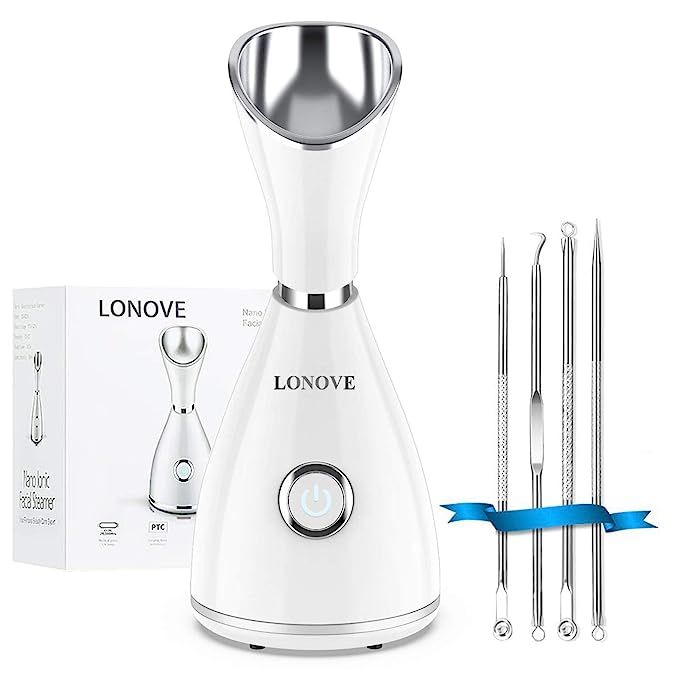 Facial Steamer - LONOVE Nano Ionic Face Steamer for Home Facial Warm Mist Humidifier Steamer for ... | Amazon (US)