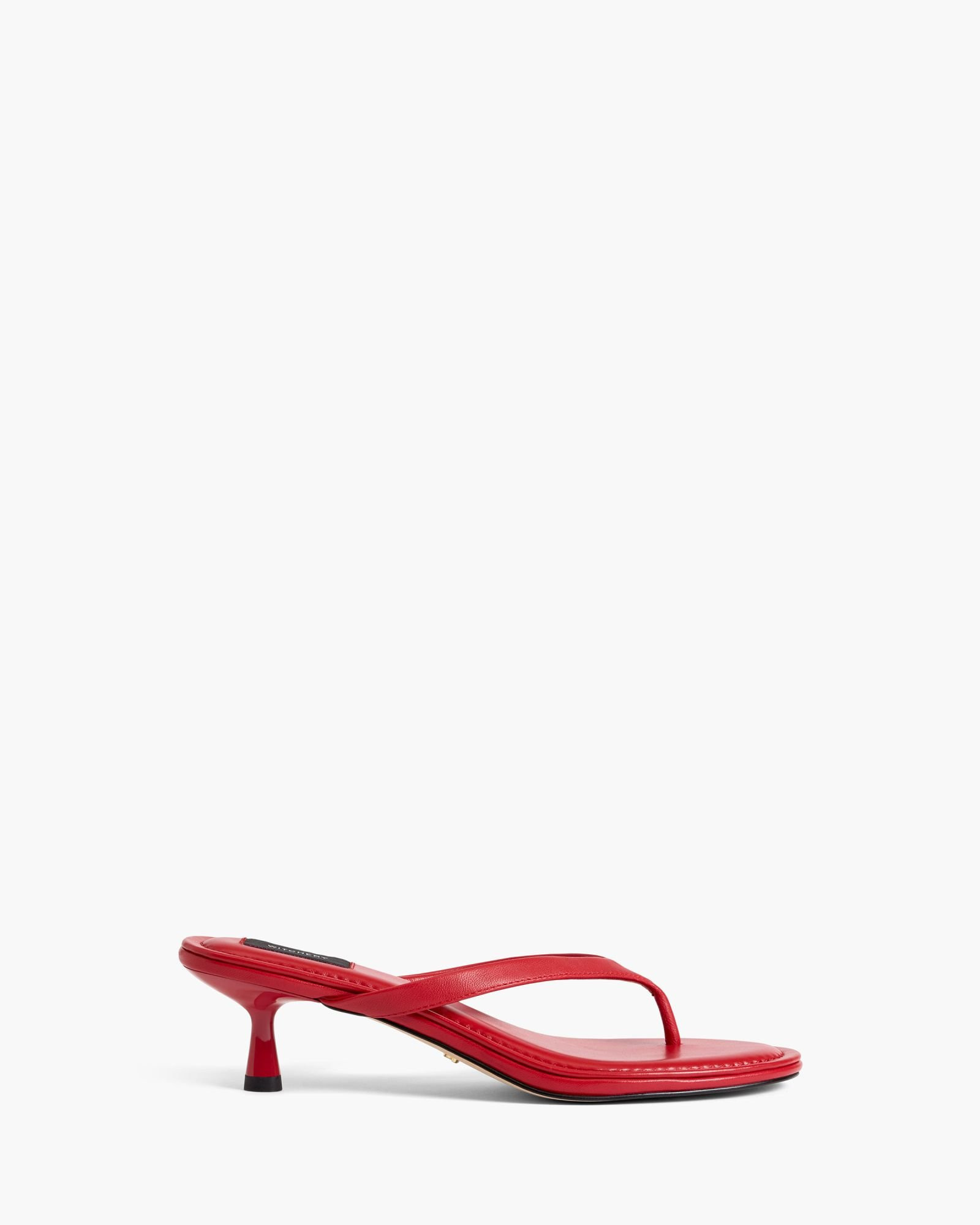 Witchery Women's Goldie Heels in Flame Red | Size 35 | 100% Leather | Witchery (AU)