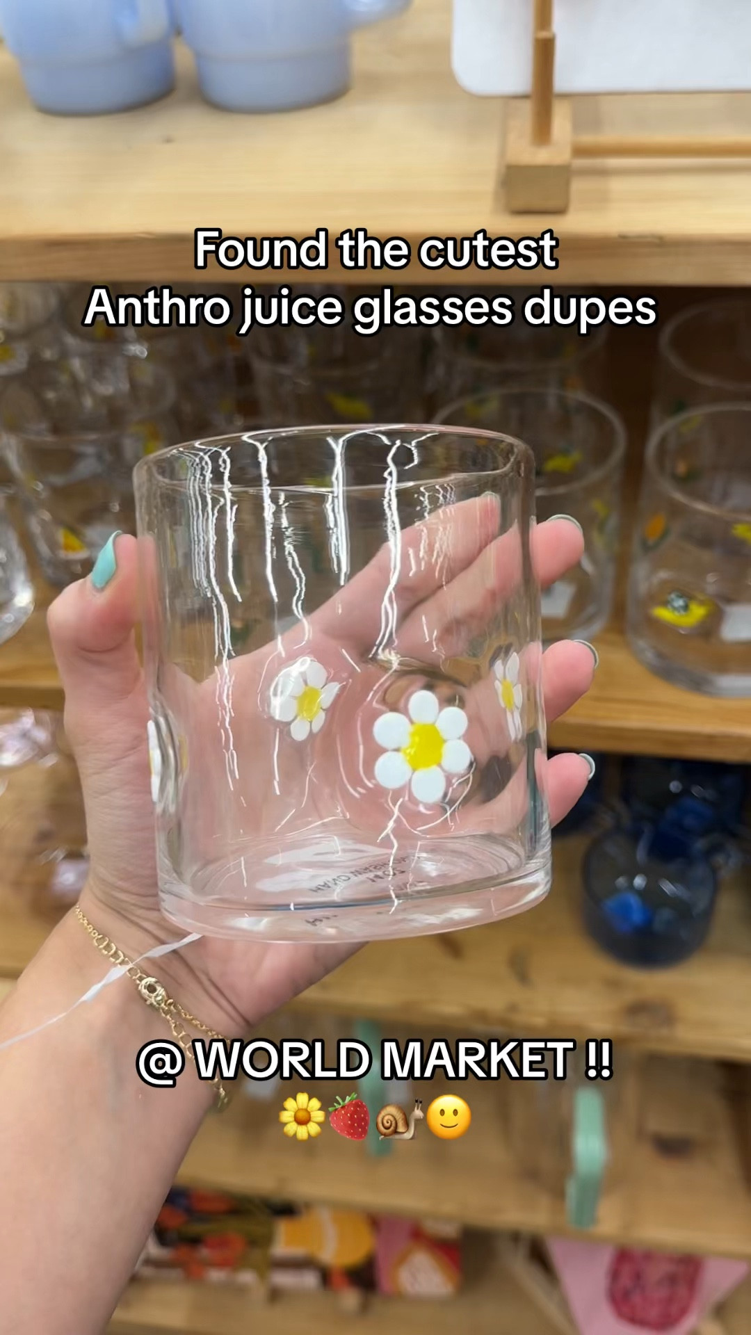 Cutest juice glasses at world market!! ANTHRO DUPE