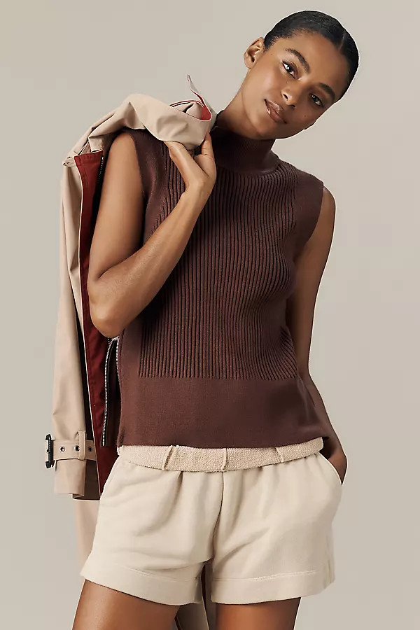 Varley Lois High-Neck Ribbed Knit Tank Top | Anthropologie (US)