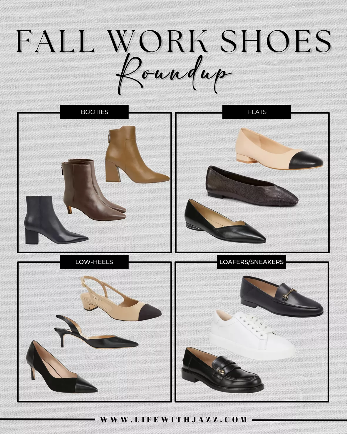 Work shoes, work shoes capsule wardrobe, work shoes women the
