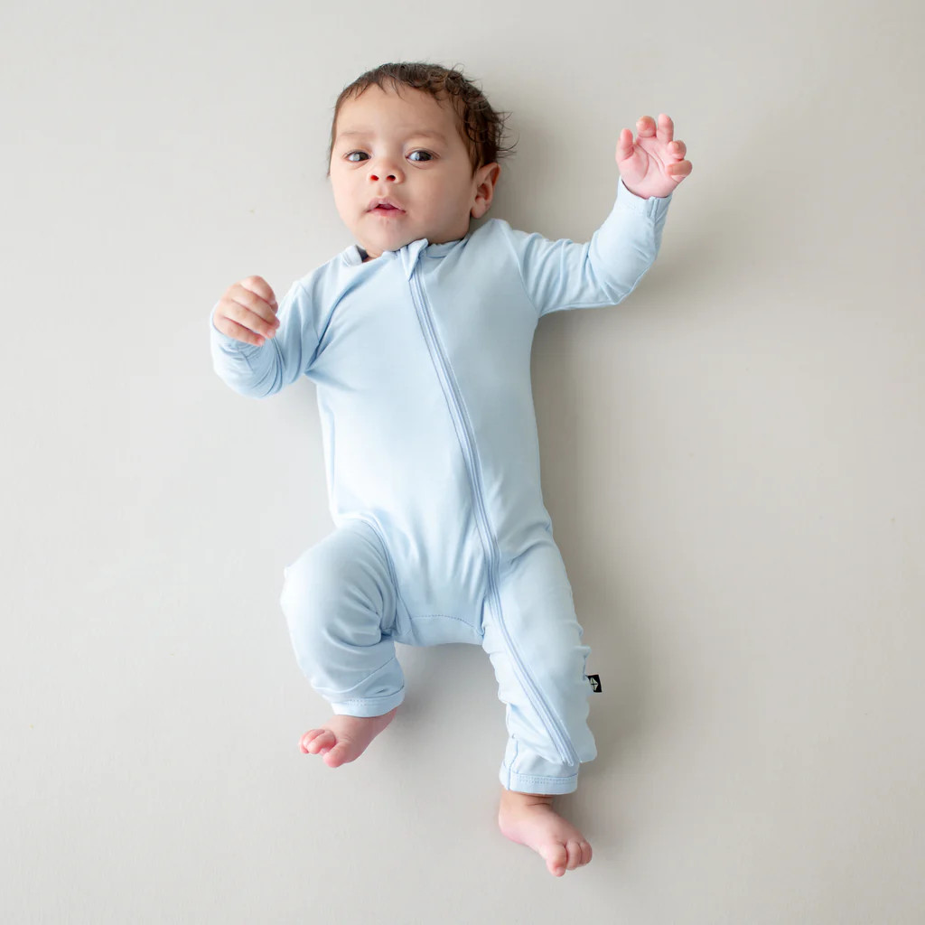 Zippered Romper in Breeze | Kyte Baby