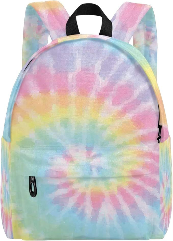 Student Backpack Pastel Tie Dye Backpack Bookbag Laptop Backpack Travel Backpack Bag Pack for Sch... | Amazon (US)