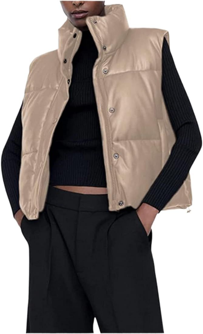 Yassiglia Women's short vest, sleeveless down vest without hood, lightweight, warm, quilted vest,... | Amazon (DE)
