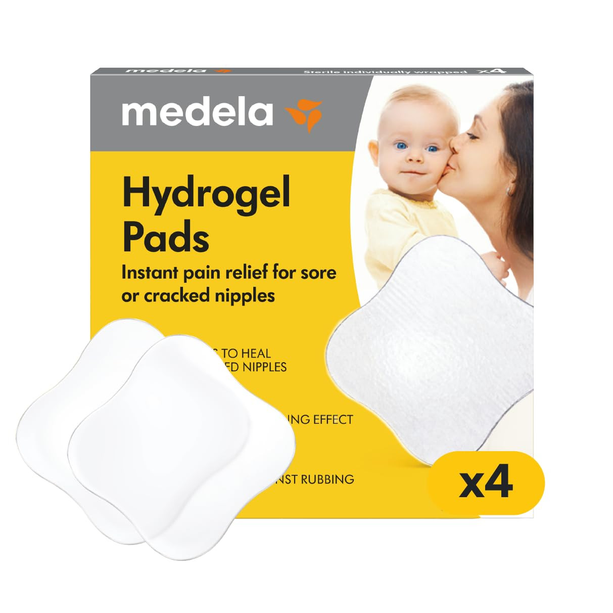 Medela Soothing Hydrogel Pads for Nipples, Reusable 24 Hours, Pack of 4 | Amazon (US)