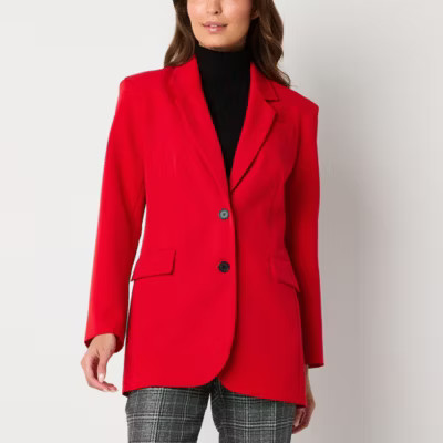 Worthington Womens Regular Fit Blazer, Color: Goji Berry - JCPenney | JCPenney