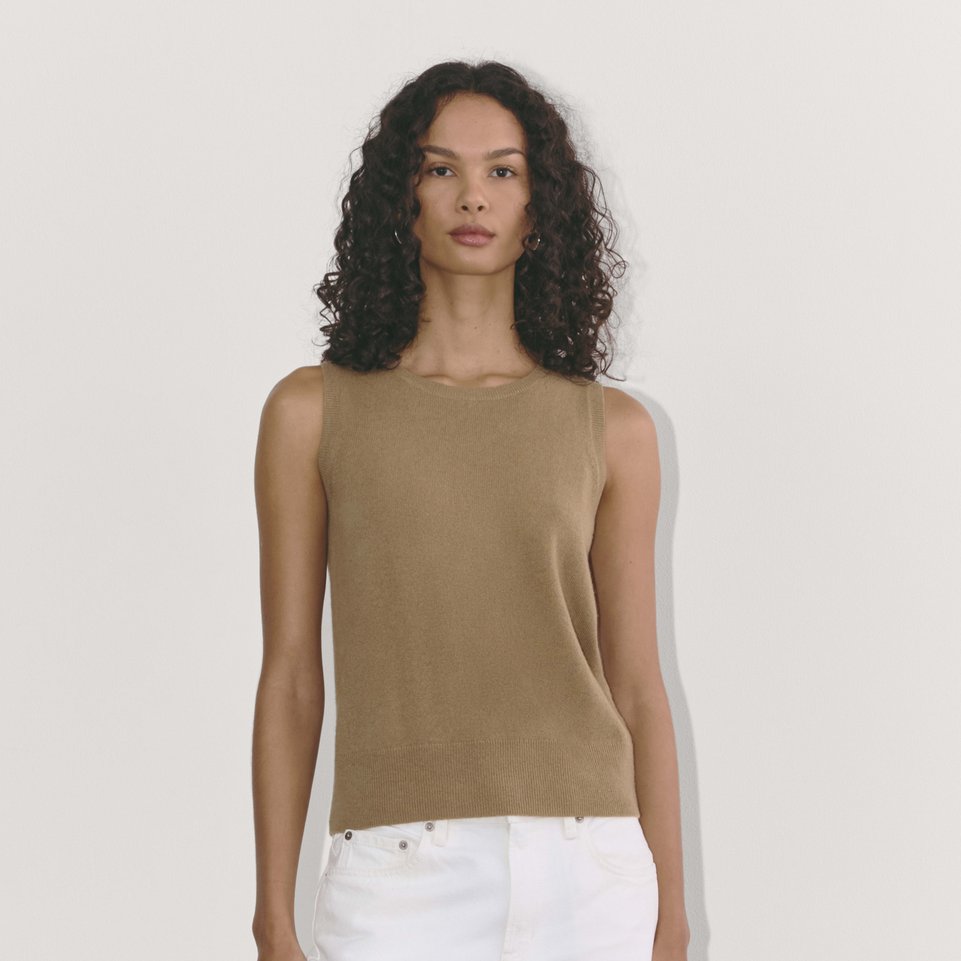 Women's Classic Tank in Cashmere Sweater by Everlane in Brown, Size XXS | Everlane