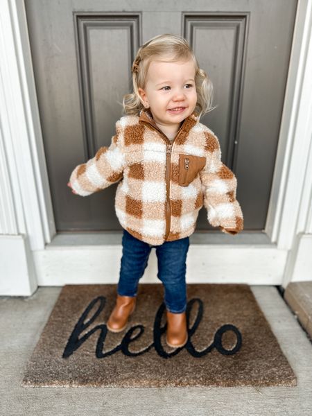 Just a fall girly in her element 🤎 the toddler jacket, jeans, and hair clips are from Walmart and Sloane’s booties are from Old Navy! A cute and inexpensive fall look  

#LTKbaby #LTKkids #LTKSeasonal