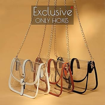 Clear Saddle Cross Body Bag Women Chain Shoulder Handbag Purse | Amazon (US)