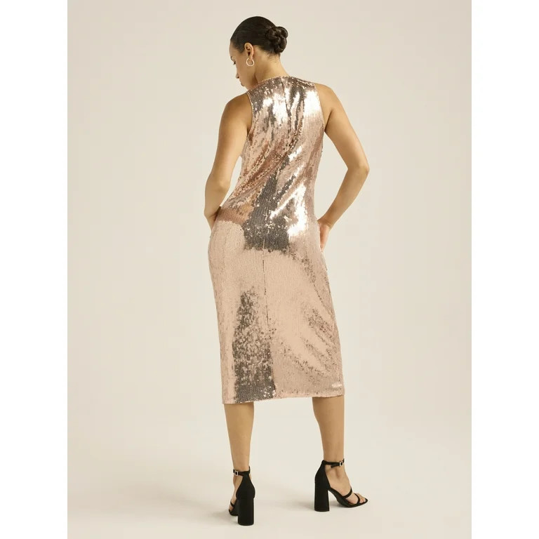 Scoop Women’s Sequin Midi Dress, Sizes XS-XXL | Walmart (US)