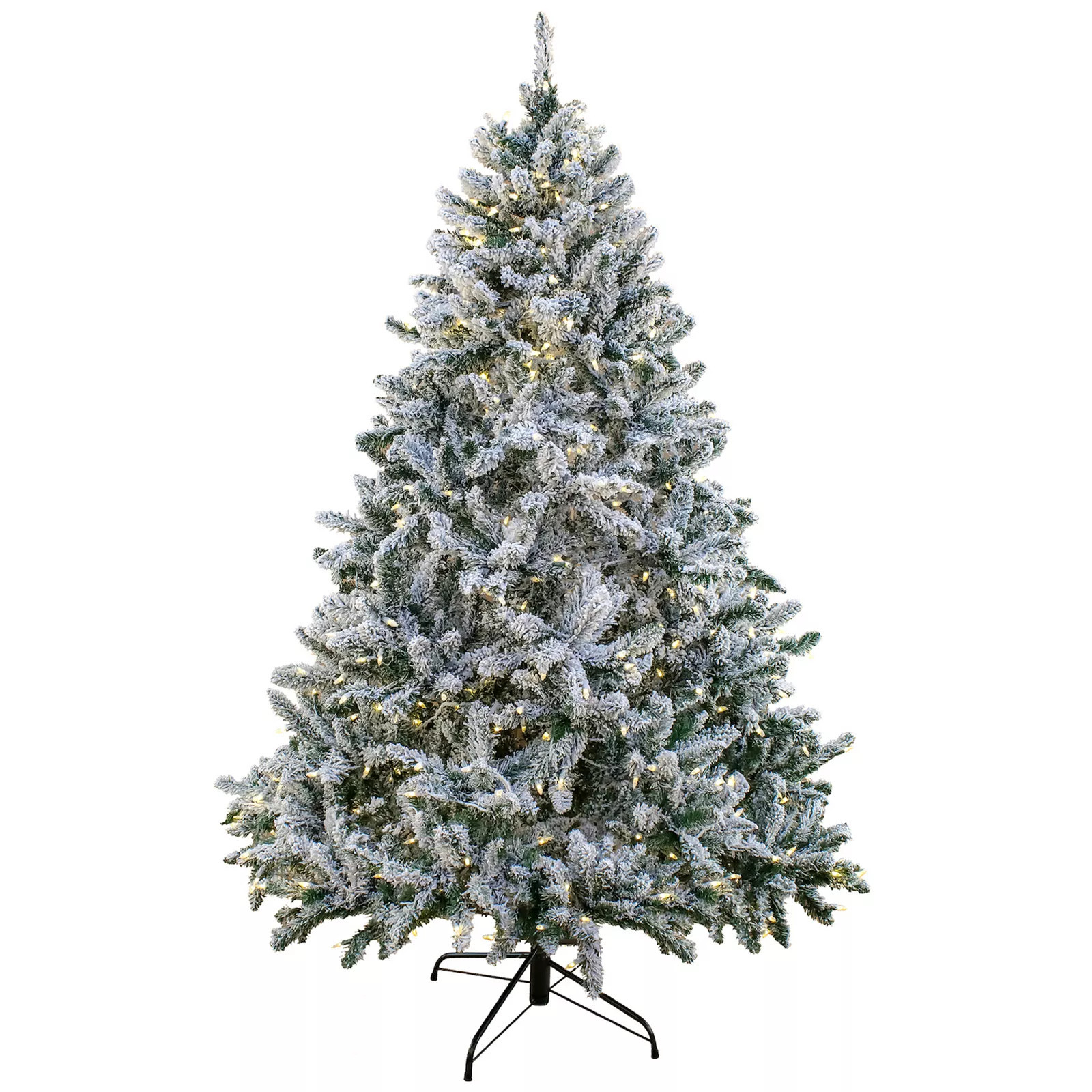 National Tree Company 6 1/2-ft. Pre-Lit Snowy Hudson Hinged Artificial Christmas Tree, Blue | Kohl's